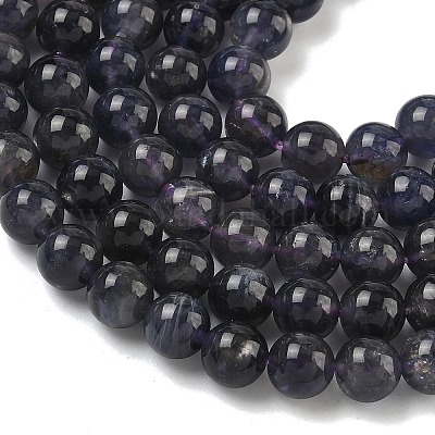 Natural Cordierite/Iolite/Dichroite Beads Strands&nbsp;G-P132-14-6mm-1