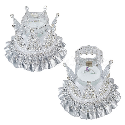 Plastic Rhinestone Ring Boxes&nbsp;CON-WH0086-142-1
