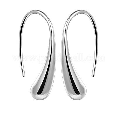 Silver Color Plated Brass Dangle Earrings&nbsp;EJEW-BB11917-1