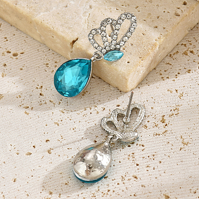 Elegant Alloy Butterfly with Teardrop Dangle Stud Earrings&nbsp;TF5032-1