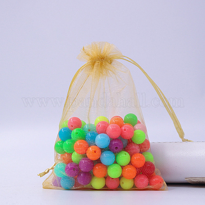 Rectangle Organza Drawstring Bags&nbsp;CON-PW0001-054B-12-1