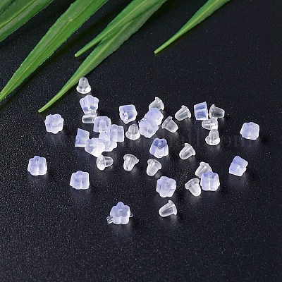 プラスチック製ピアスキャッチ  ピアスバックキャッチ  透明  1000個/箱&nbsp;KY-YW0001-05-1
