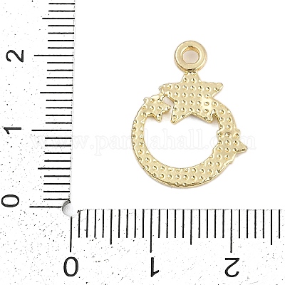 Rack Plating Alloy Micro Pave Rhinestone Pendants&nbsp;FIND-K020-05G-1