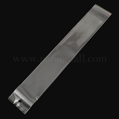 セロハンのOPP袋  長方形  透明  31x5cm  穴：8mm  一方的な厚さ：0.035mm  インナー対策：25x5のCM&nbsp;X-OPC-S014-15-1