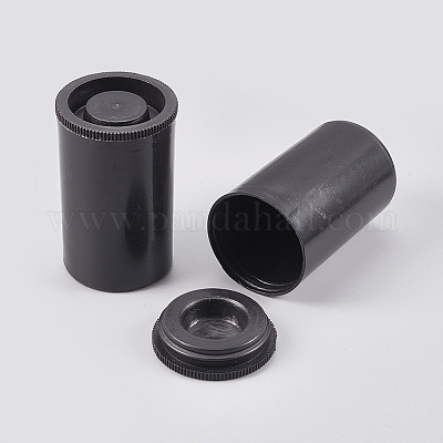 プラスチックビーズ収納ケース  コラム  ブラック  3.35x5.4cm  容量：45ml（1.52液量オンス）&nbsp;LS-CON-WH0024-02A-1