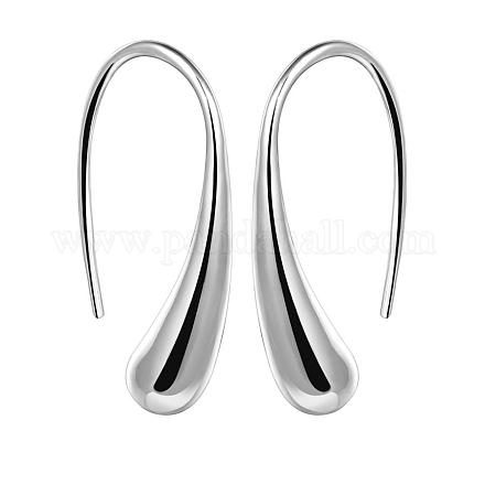 Silver Color Plated Brass Dangle Earrings&nbsp;EJEW-BB11917-1