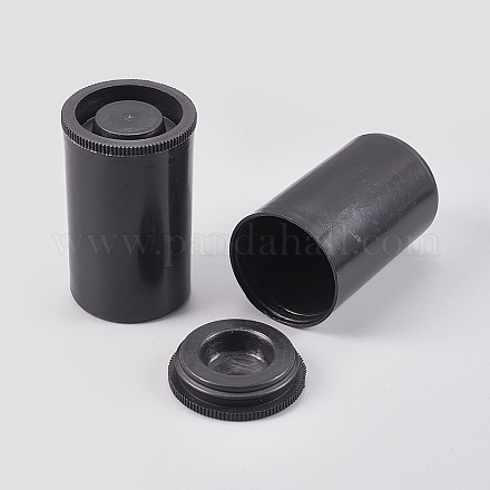 プラスチックビーズ収納ケース  コラム  ブラック  3.35x5.4cm  容量：45ml（1.52液量オンス）&nbsp;LS-CON-WH0024-02A-1