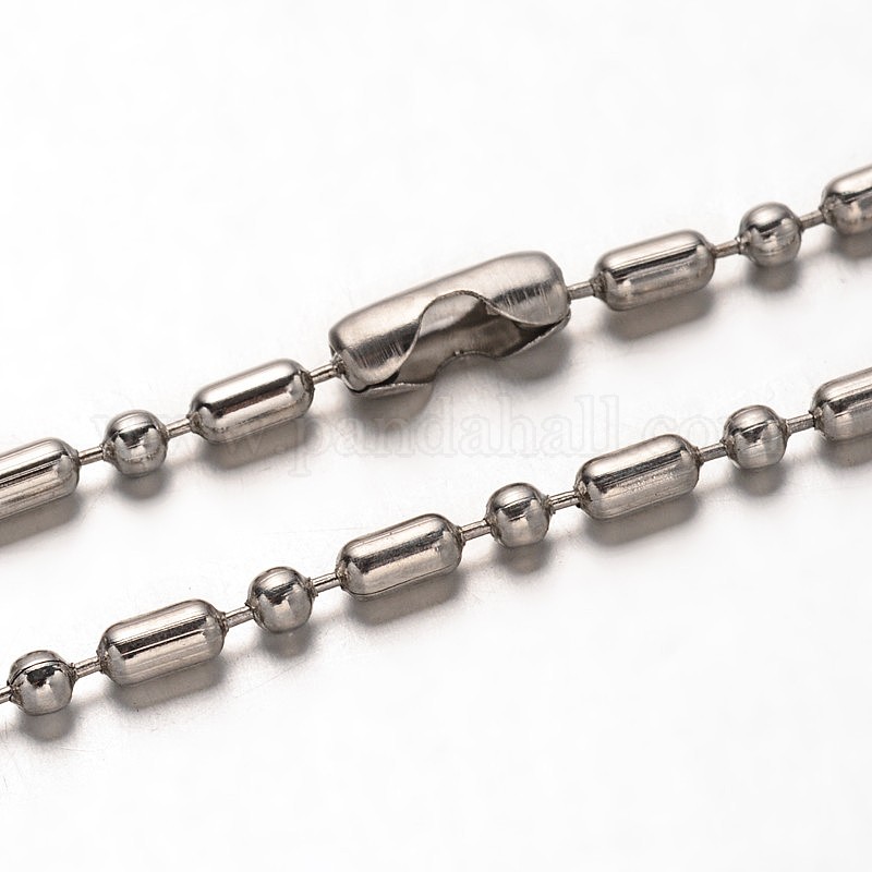 Stainless Steel Necklace 20-Pack Stainless Steel Ball Chains 30