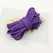 Braided PU Leather Cords, Round, Dark Orchid, 4mm, about 2.19 Yards(2m)/Bundle