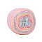 Polyester Yarn, for Knitting Crochet Supplies, Pink, 2.5mm, about 306.21 Yards(280m)/Skein