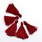 Handmade Polycotton(Polyester Cotton) Tassel Decorations, Pendant Decorations, FireBrick, 29~35mm