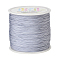 Nylon Braided Cord, Chinese Knotting Cord for Beading Jewelry Making Macrame Craft, Dark Gray, 0.8mm, about 98.43yards/roll(90m/roll)