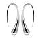 Silver Color Plated Brass Dangle Earrings, 29x13mm