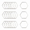Brass Linking Rings, Hexagon, Platinum, 20x22.5x1mm, about 1000pcs/bag