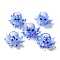 Handmade Bumpy Lampwork Beads Strands, Octopus, Cornflower Blue, 15x25x13~14mm, Hole: 1.4mm
