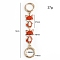 Alloy Enamel Bag Extension Chains, Fox, 14x1.9cm