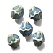 Vintage Style Glazed Ceramic Porcelain Beads, Faceted Bicone, Dark Sea Green, 11.5x10mm, Hole: 2mm