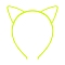 Luminous Plastic Cat Ear Headband, Yellow Green, 140x120mm