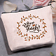 12＃コットンポリエステルバッグ  ストロージバッグ  長方形  葉の模様  18x25cm&nbsp;ABAG-WH0029-016-6