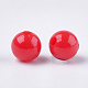 不透明なプラスチックビーズ  ラウンド  レッド  6x5.5mm  穴：1.8mm  約4790個/500g&nbsp;KY-T005-6mm-604-2