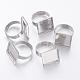 真鍮製リングパーツ  パッドリングコンポーネント  ジュエリー作りのための  調整可能  プラチナ  サイズ：リング：約17.5内径  トレイ：約16 mm内幅  16×長インナー&nbsp;KK-J053-P-1