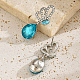Elegant Alloy Butterfly with Teardrop Dangle Stud Earrings&nbsp;TF5032-2