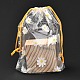 プラスチック製のつや消し巾着袋  長方形  花柄  20x16x0.02~0.2cm&nbsp;ABAG-M003-01A-06-1