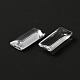 クリアガラスカボション  長方形  透明  25x10x5mm&nbsp;GLAA-SZC0001-02-2
