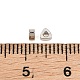 真鍮ビーズ  三角形  ラックめっき  長持ちメッキ  鉛フリー＆カドミウムフリー  プラチナ  3x3x1.5mm  穴：1.2mm&nbsp;KK-CBA5CB0-41P-3