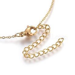 Brass Micro Pave Cubic Zirconia Pendant Necklaces&nbsp;NJEW-O108-05G