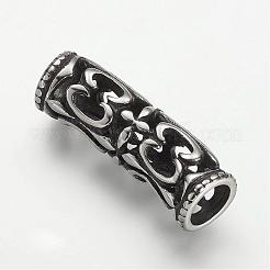 304 Stainless Steel Hollow Tube Beads&nbsp;STAS-F063-04