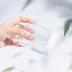 10個の透明なペットプラスチックビーズ容器  スクリュートップビーズジャー 150 個 3 サイズのフラットラウンドフォーム蓋ライナー付き  透明  7.1x8.7cm  容量：250ml（8.45fl.oz）&nbsp;DIY-NB0010-53