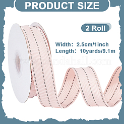 チロリアンテープ  マスクと衣装のアクセサリー  ピンク  1インチ（25mm）  約10.00ヤード（9.14m）/ロール&nbsp;OCOR-WH0120-44B