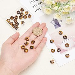 Natural Tiger Eye European Large Hole Beads&nbsp;G-NB0003-72B-04