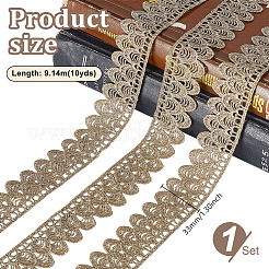 10 Yards Flower Polyester Lace Ribbon&nbsp;OCOR-GA0002-54