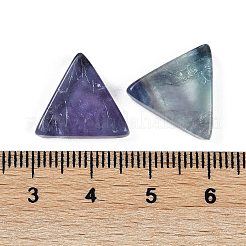 天然のカラフルな蛍石カボション  三角形  14.5x16.5x4mm&nbsp;G-I370-01