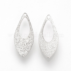 真鍮チャーム  ニッケルフリー  プラチナメッキ  馬の目  18.5x7x1mm  穴：1mm&nbsp;X-KK-R058-068P