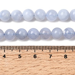 Natural Blue Lace Agate Beads Strands&nbsp;G-G346-A01-8mm