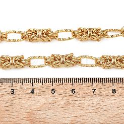 女性用6mm 304ステンレススチール製ビザンチンチェーンネックレス  イオンプレーティング（ip）  ゴールドカラー  17.32インチ（44cm）&nbsp;NJEW-G201-04G