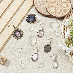 Transparent Oval Glass Cabochons&nbsp;DIY-SC0012-91