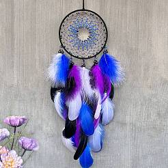 Woven Web/Net with Feather Decorations&nbsp;PW-WG99893-01
