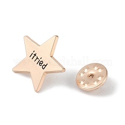 アンティークエナメルピン  金合金のブローチ  バックパック服用  スター  20.5x20.5x1.5mm&nbsp;JEWB-S017-01C
