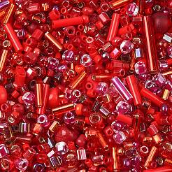 ミユキシードビーズミックス  日本製シードビーズ  混合形状  レッド  1~9x1.5~2mm  穴：0.5~1mm&nbsp;Y-SEED-Z005-01C