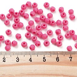 焼付塗装ガラスシードビーズ  双円錐形  カメリア  4.5x3.5mm  穴：1.4mm  約120個/10g&nbsp;X1-SEED-A032-02M