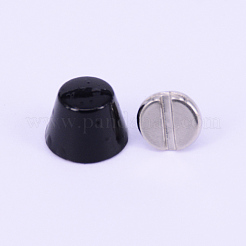 合金キャビネットと引き出しノブ  アクセサリー箱のノブ  ブラック  9.5x6.5mm&nbsp;PALLOY-WH0071-06J
