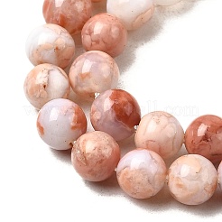 Natural Pink Agate Beads Strands&nbsp;G-K350-C02-6mm