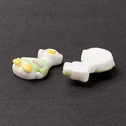 オペーク樹脂カボション  アヒル  ミックスカラー  24.5~26x16~17x6~7mm&nbsp;CRES-A050-08