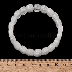 天然水晶ビーズを使用した伸縮性ブレスレット（女性用・男性用）  長方形  内径：2.26インチ（5.75cm）&nbsp;BJEW-D461-02H