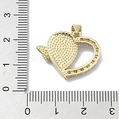 Brass Micro Pave Clear Cubic Zirconia Pendants&nbsp;KK-A221-02A-G