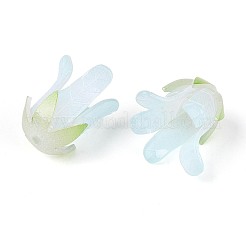 熱収縮アクリルビーズキャップ  キキョウ  ライトシアン  16~17.5x17~20x17~20mm  穴：1.2~1.6mm&nbsp;OACR-N155-04A